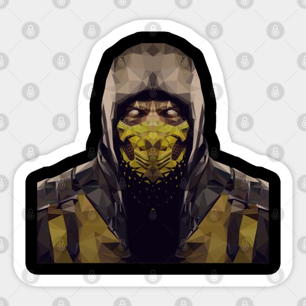 Scorpion in Lowpoly Style Sticker by mylistart